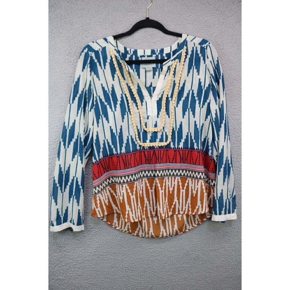 Maeve Long Sleeve Chiffon Tunic Top-Size 6-Boho-Hippie